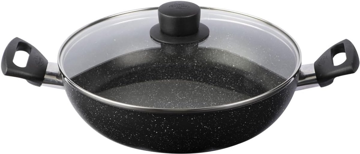 Ronde Aluminium Ovenschaal met Deksel, 28 cm, Non-Stick Geschikt voor Inductie