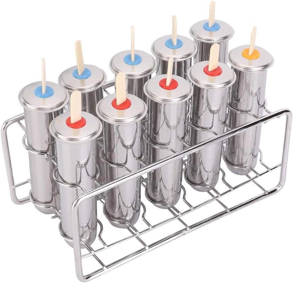 RVS Ijslollyvormen Set voor Huishouden - 304 RVS - Ijsjes Maker Kit