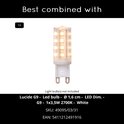 G9 LED lamp, 1x3,5W, 2700K, wit. Niet inbegrepen.