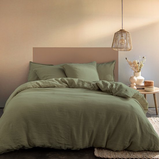 Housse de couette Matt & Rose Sauce - 240 x 220 + (2x) 65 x 65 cm - Lin