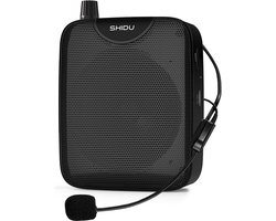 Draagbare Spraakversterker - Mini Voice Amplifier - Inclusief Microfoon Headset - Oplaadbaar - PA Systeem voor Docenten, Gidsen & Instructeurs - Zwart