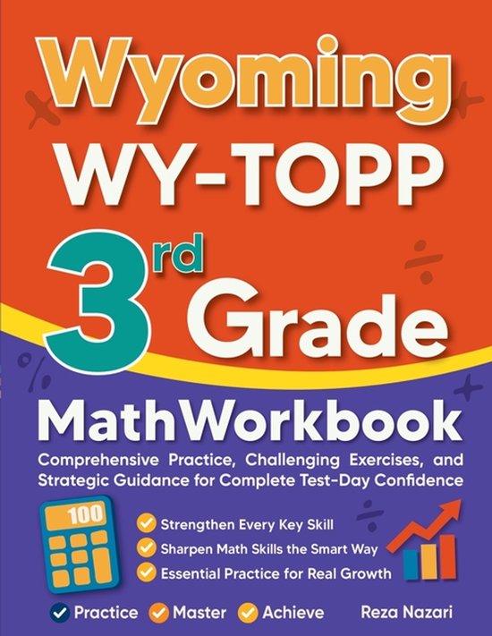 Wyoming WY-TOPP 3rd Grade Math Workbook - cover