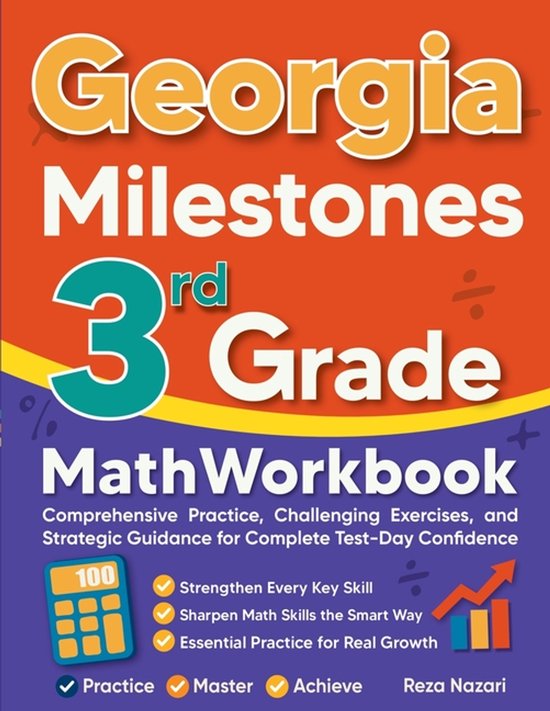 Georgia Milestones 3rd Grade Math Workbook - cover