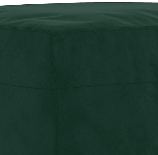 vidaXL - 3 pièces - Ensemble de salon - avec - coussins - velours - vert foncé