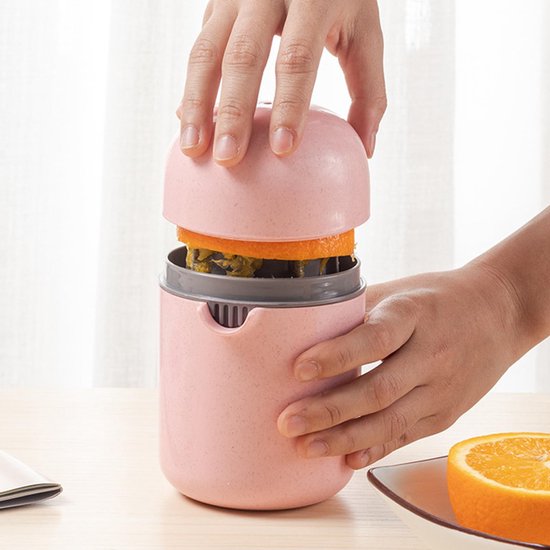 3 stuks - Handmatige sapcentrifuge - Rood - Blauw - Wit - Citroenpers - Handmatige citruspers - Kleine citruspers - Limoenpers - Handmatige sapcentrifuge geschikt voor diverse soorten fruit - sinaasappels, citroenen van Merkloos — afbeelding 3