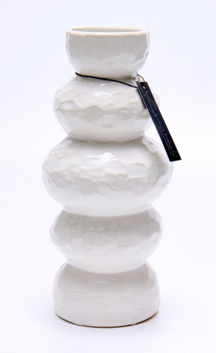 Villa Pottery Vaas - Villa Pottery - Decoratie - Woondecoratie - Keramiek - Berber 6_2 white Wit