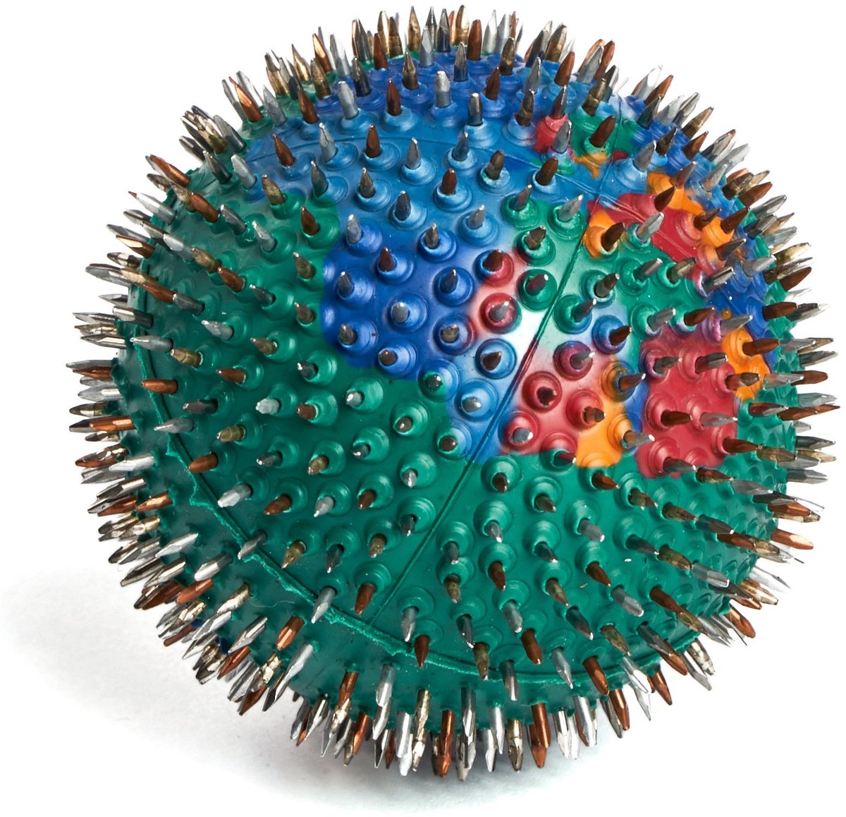 IMPERATORIS® Massage Ball met 656 naalden - Trigger Point Ball - Spiky Ball for Foot Massage and Back - Physiotherapy and Recovery - 5 cm - Veelkleurig