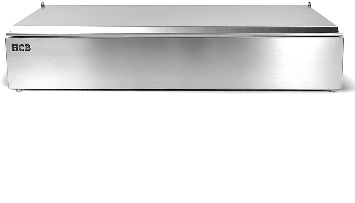 HCB® - Professionele Horeca Bakhouder - 5 x 1/6 GN - deksel - RVS / INOX - Incl. gastronorm bakken - Gastronormbak - 22.5x88.2x24 cm (DxBxH) - 2.90 kg - 1365