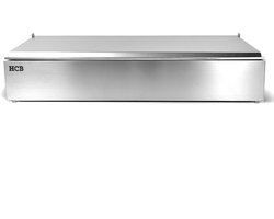 HCB® - Professionele Horeca Bakhouder - 5 x 1/6 GN - deksel - RVS / INOX - Incl. gastronorm bakken - Gastronormbak - 22.5x88.2x24 cm (DxBxH) - 2.90 kg - 1365