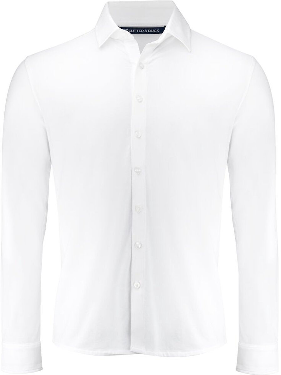 Cutter & Buck Hedley Stretch Shirt Heren 352412 - Wit - 3XL