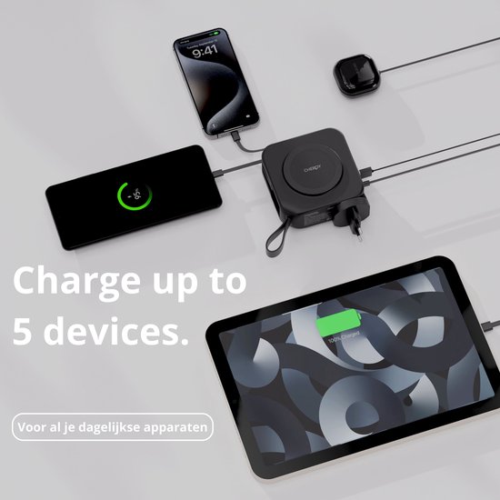 JUOVI Powerbank 10000mAh 35W Fast Charge with USB-C PD3.0 and QC4.0, Compatible with Nintendo Switch, Samsung Tablets, iPhone 16 15 14 and More(Black