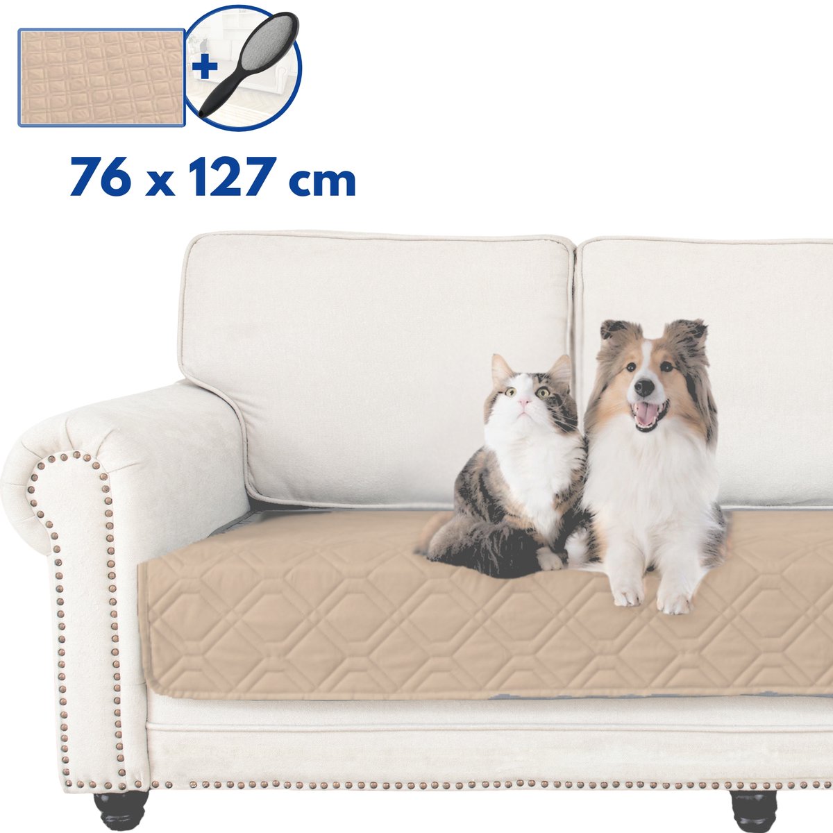 Bol.com Hilvard - Hondendeken - Kattendeken - Bankbeschermer - Hondendeken auto achterbank - Geschikt voor bank, auto en bed - Z... aanbieding