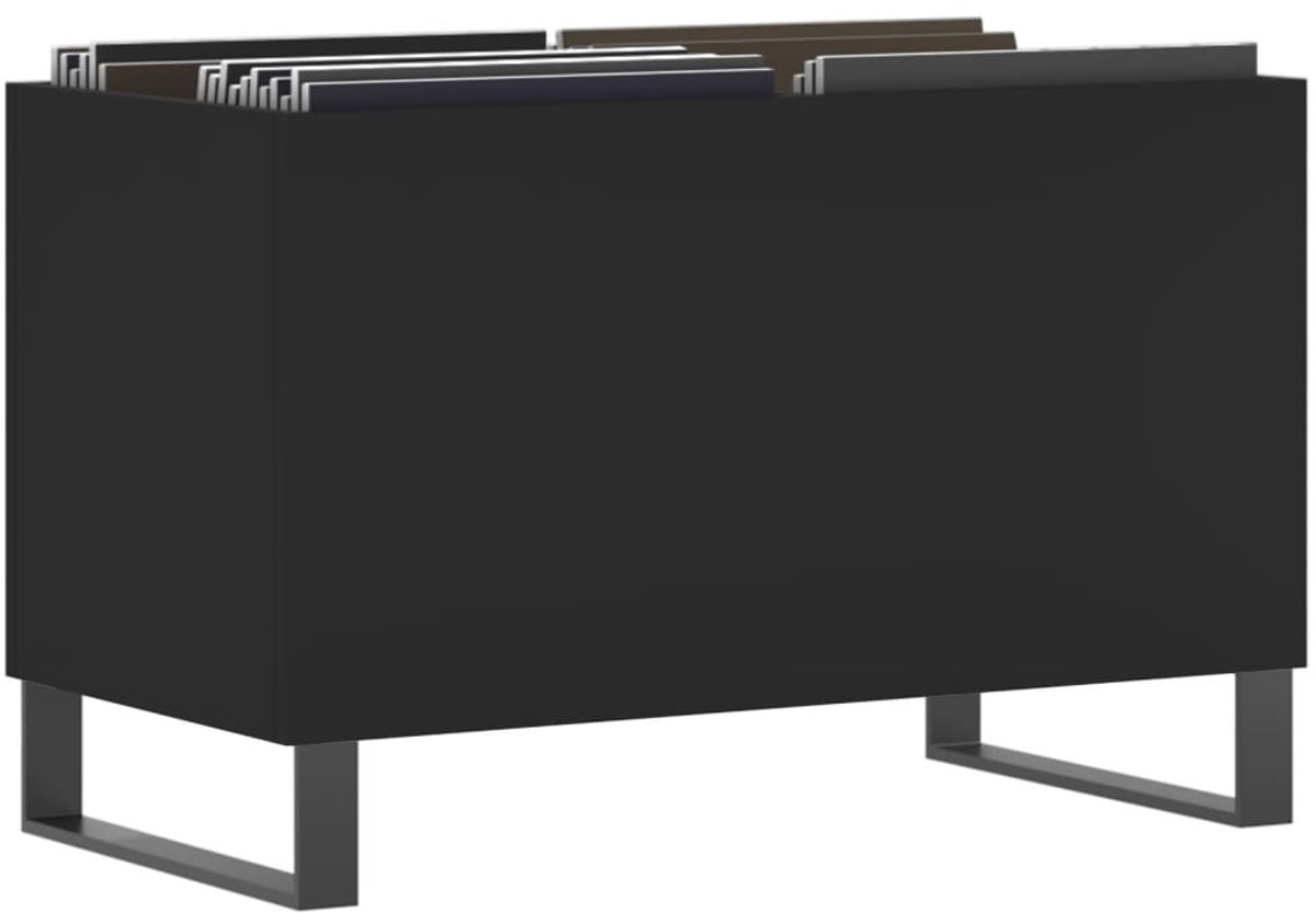 Platenspelermeubel - LP-kast - Platenspelerkast - Draaitafelstandaard - Platenspelerstandaard - Vintage Displayplank - Zwart