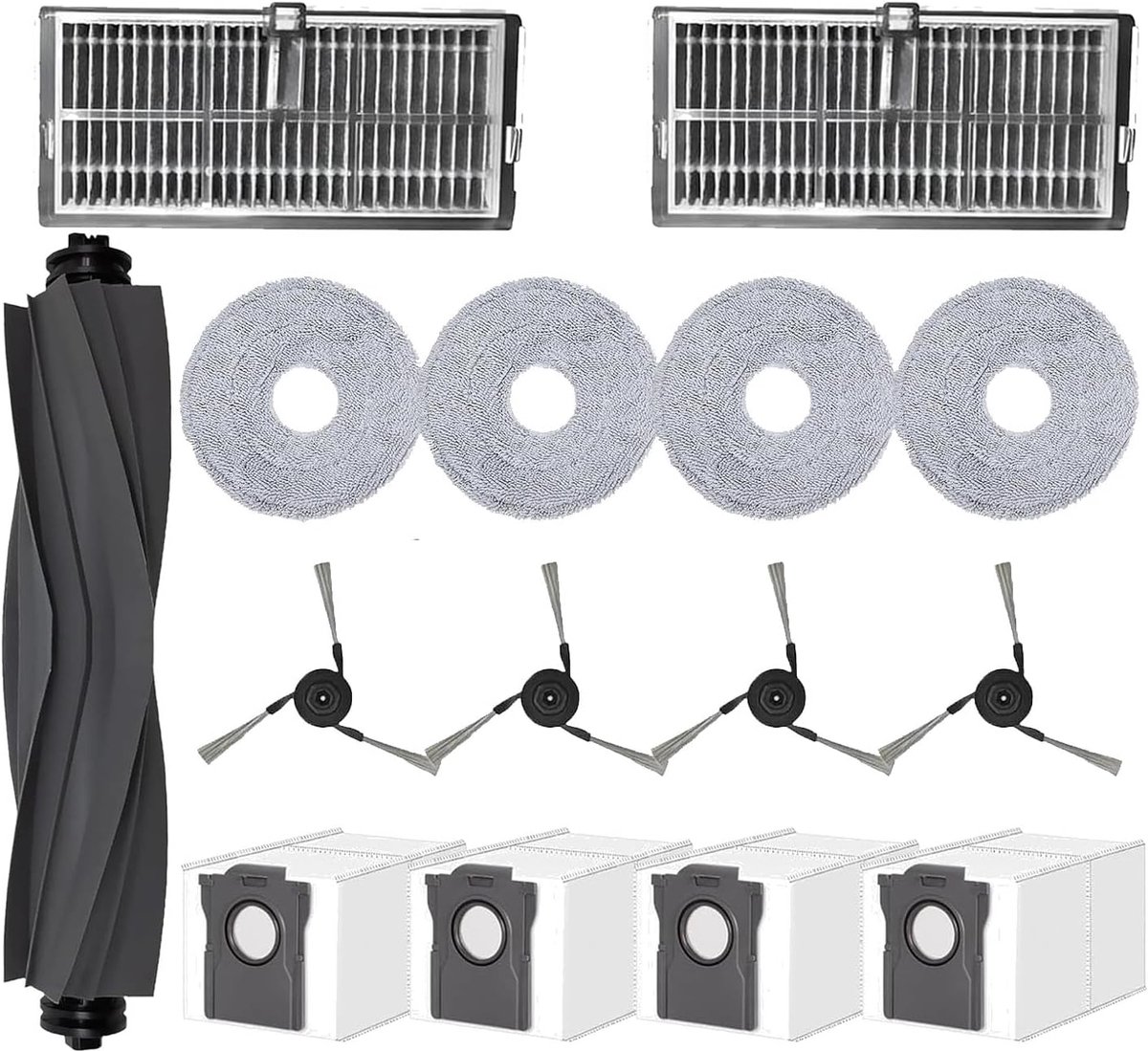 15-delige accessoireset - geschikt voor MOVA P10 Pro Ultra - P10 Ultra - Dreame L40 Ultra - X40 Ultra - X40 Master robotstofzuigers