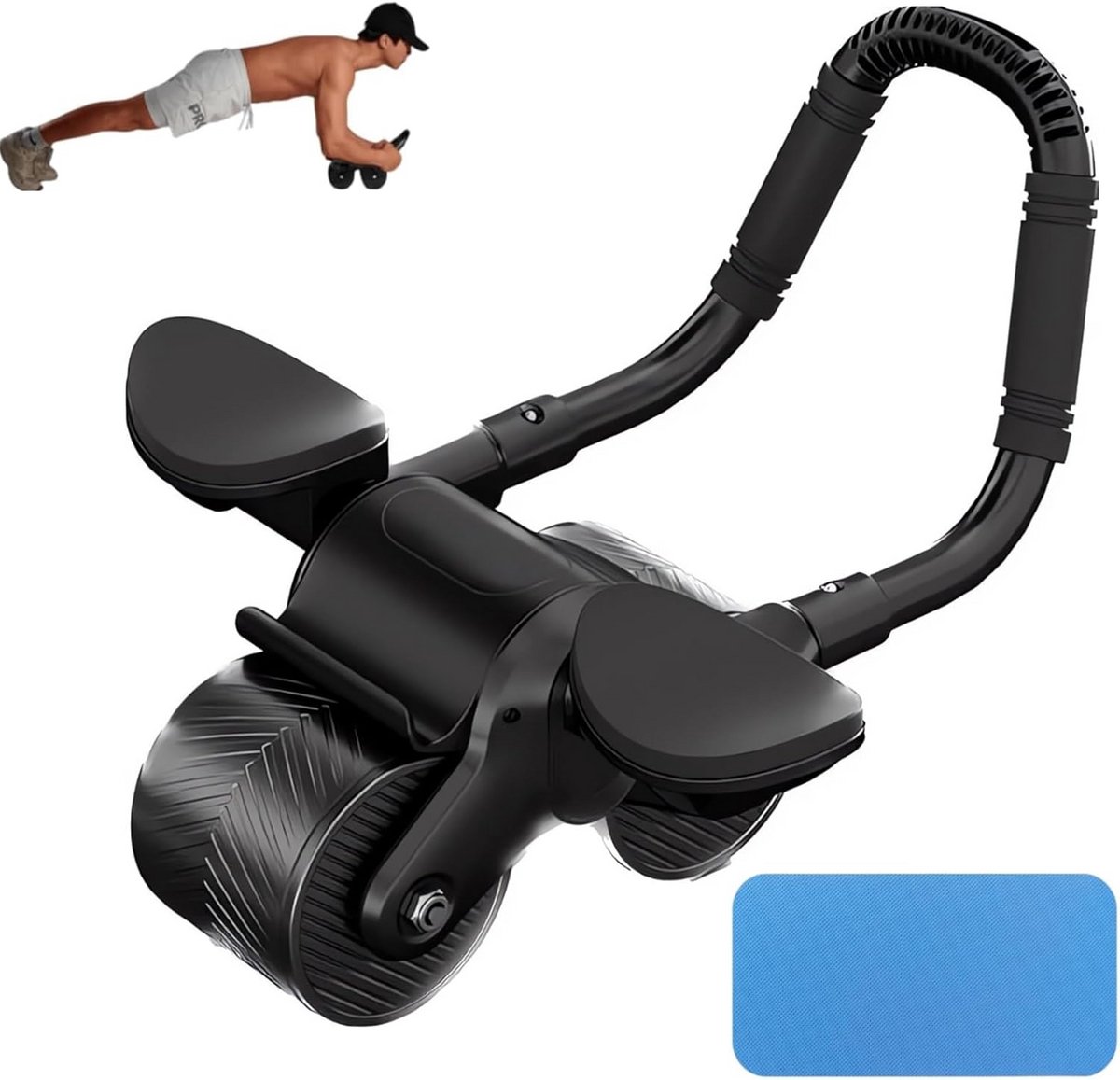 Ab Roller met Automatische Terugslag - Multifunctionele Buikroller voor Thuis Training en Fitness