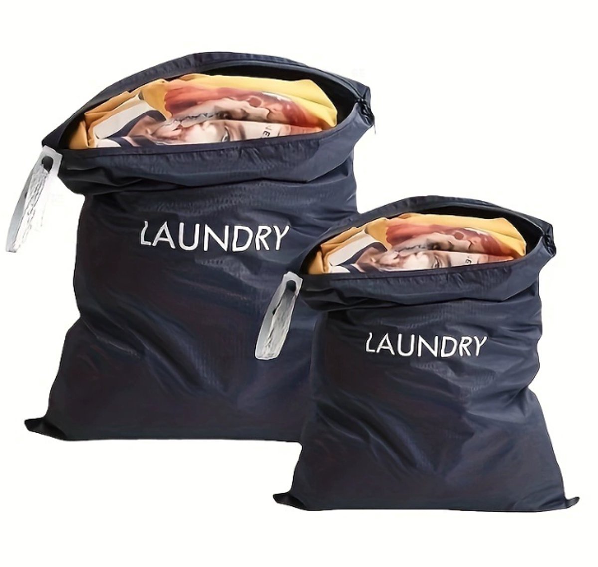 Waszak – Grote Waszakken – Waszak voor Op Reis – Beschermzak voor Wasmachine – Waszak groot – Waszakken voor wasgoed – Opbergtas Wasnet voor Kleding & Ondergoed – Herbruikbaar & Duurzaam – 60x45CM - 2 stuks