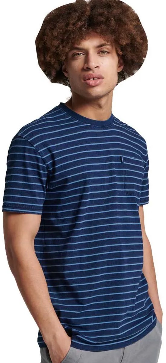 Superdry Vintage Indigo Stripe T-shirt Met Korte Mouwen S Man Multicolor