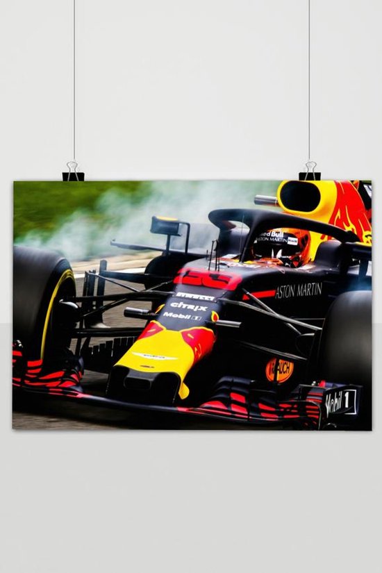F1 Poster - Formule 1 - Verstappen - Race - Raceauto - Actiefoto - posters - formaat 50x70cm - Wanddecoratie - S1402