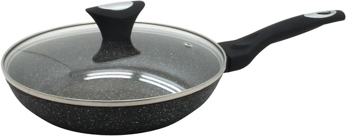 Kwalitatief Hoge Kwaliteit Kookpan met Deksel 20-30 cm Marmeren Anti-aanbaklaag Aluminium voor Alle Kooktoestellen Inclusief Inductie