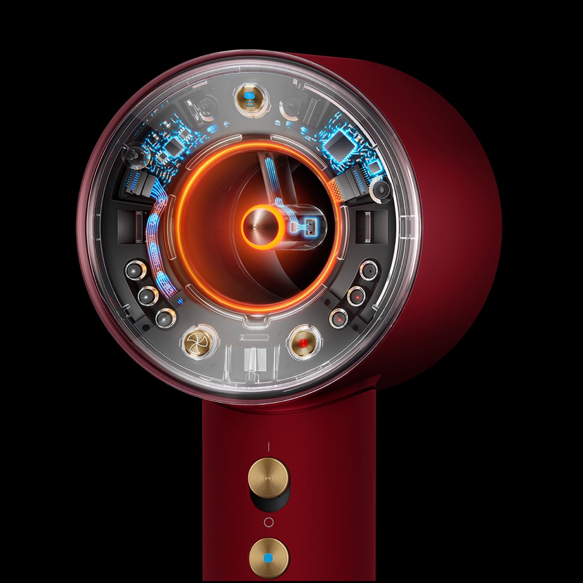 Dyson Supersonic Nural Curly+Coily Föhn - Rood/Goud - afbeelding 3