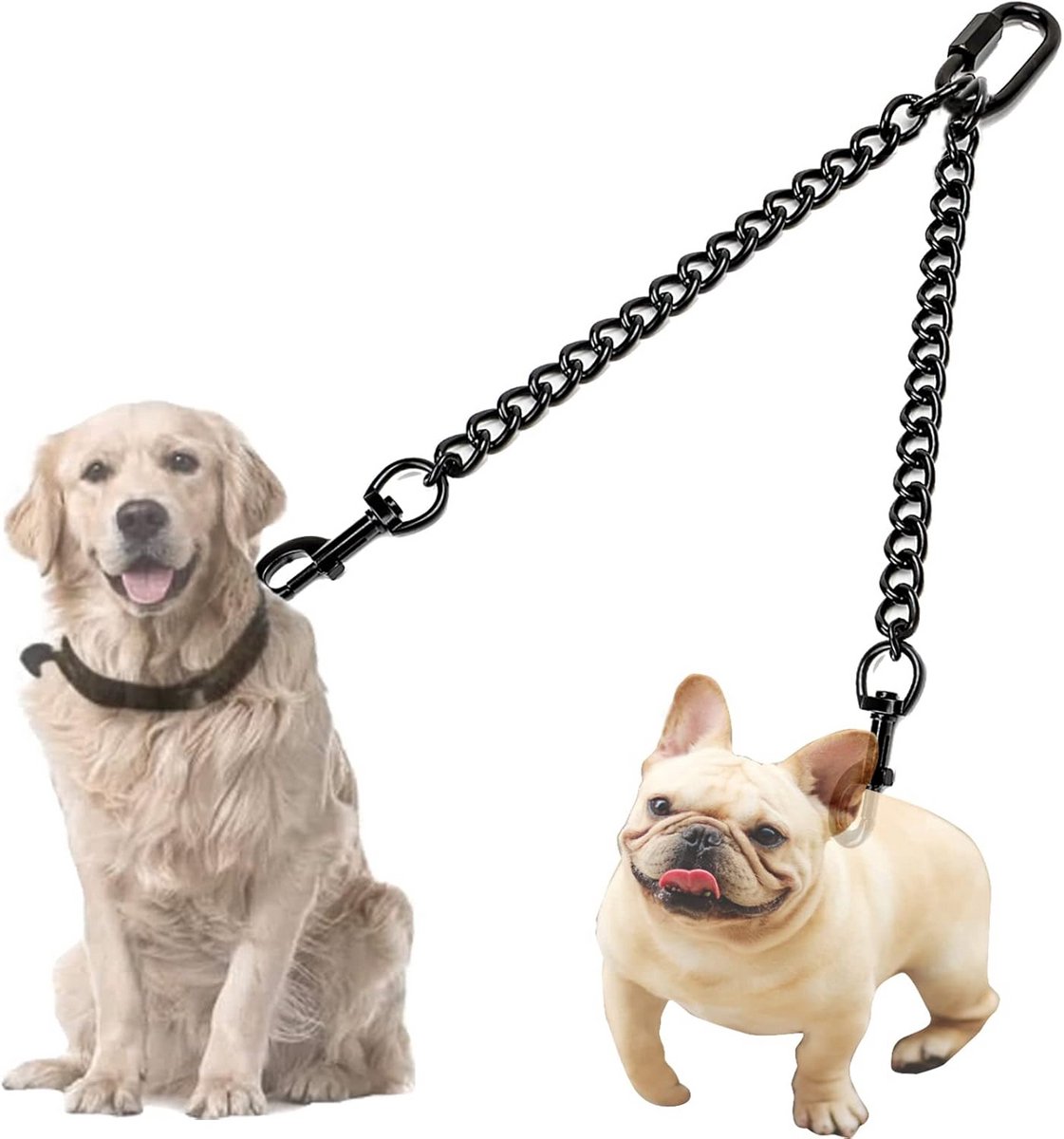 Dubbele hondenriem voor 2 honden - Geen wirwar koppeling voor een veilige wandeling
