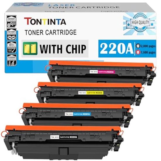 2o2a Toner Printer 220A Compatible Toner Cartridges in 4 Colors for Color LaserJet Pro ...