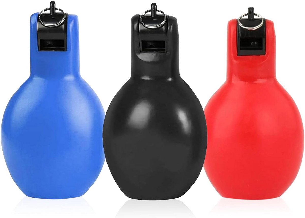 Handfluit 3 stuks - Scheidsrechterfluit voor sport, trillerfluit noodgebruik, fluit voor sportles en hondentraining