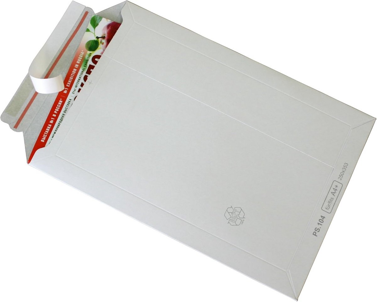 Witte Kartonnen Enveloppen DIN A4 - Plat en Gevouwen - 100 Stuks