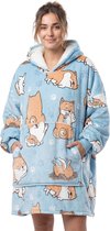 JAXY - Hoodie Deken - Snuggle Hoodie - Fleece Deken Met Mouwen - Snuggle - Cuddle Hoodie - 1450 Gram - Corgi