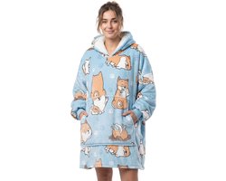 JAXY - Hoodie Deken - Snuggle Hoodie - Fleece Deken Met Mouwen - Snuggle - Cuddle Hoodie - 1450 Gram - Corgi