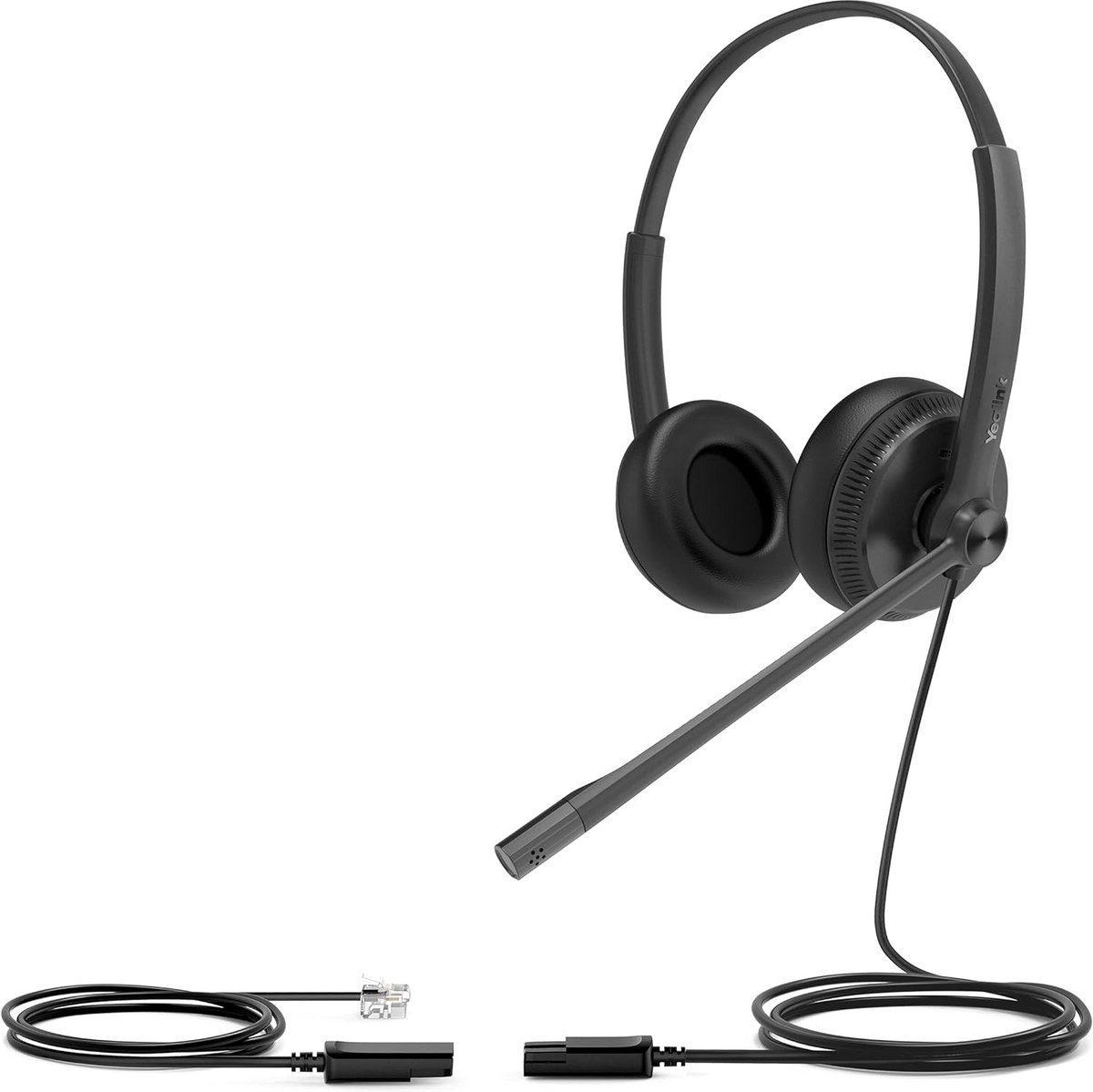 Professionele Dual Headset met RJ9 Aansluiting voor Kantoor en Callcenter
