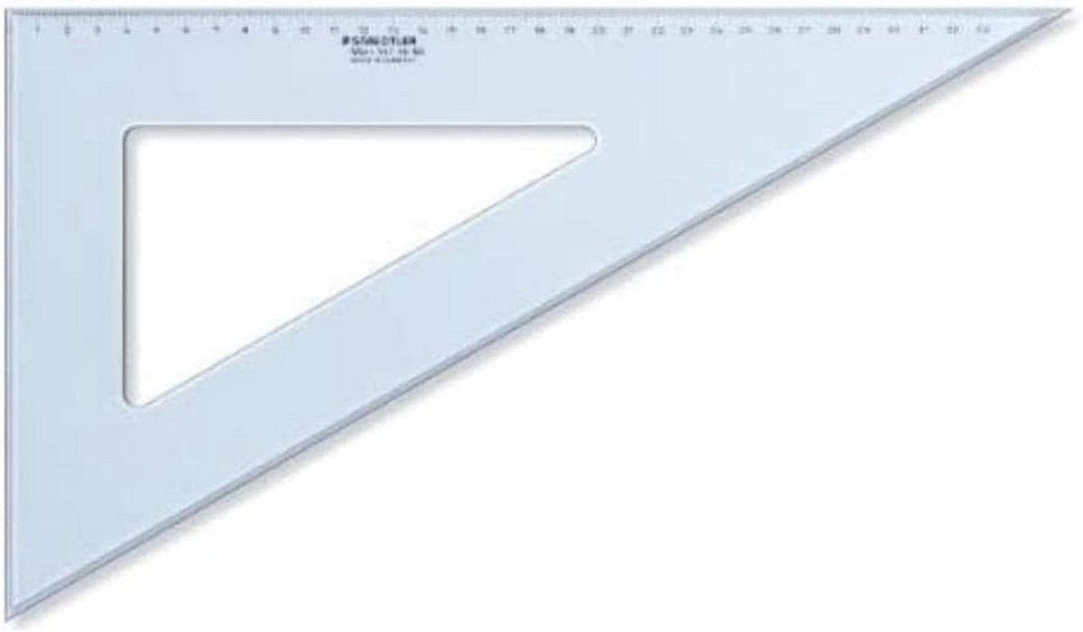 Set Vierkante Hoeklinialen 36 cm - 60/30 Graden - Blauw