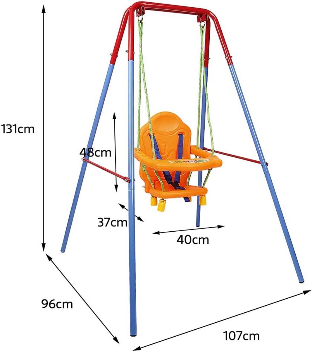 3-in-1 babyschommel voor binnen en buiten | Eenvoudig op te vouwen, ideaal voor kinderen