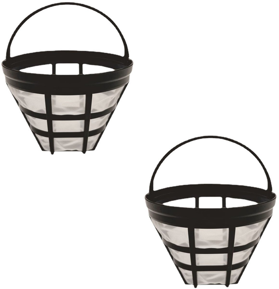 2 stuks duurzame koffiefilters met fijn gaas - herbruikbaar en universeel