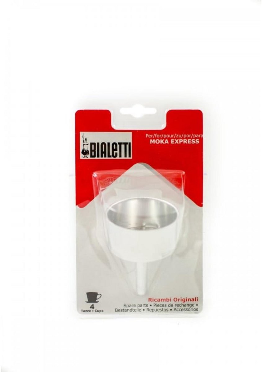 Funnel Set for Moka Coffee Maker - 1 Funnel and 4 Aluminium Cups