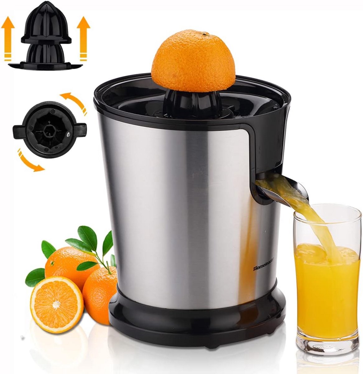 Citruspers met roestvrijstalen sappers en krachtige motor voor grapefruit