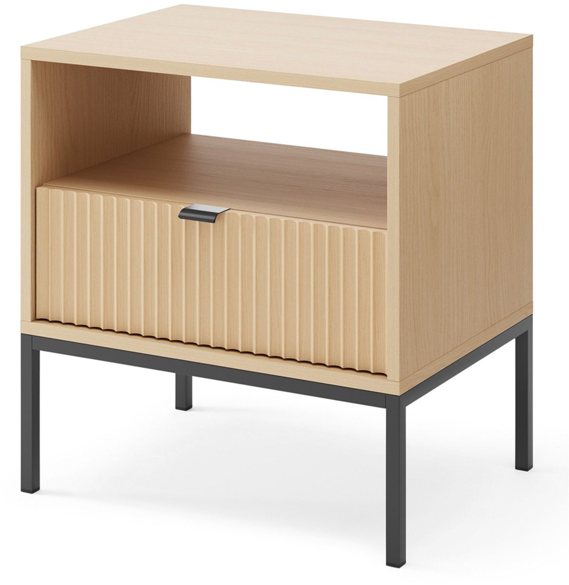 Selsey Vellore – Nachtkastje met lade, Eiken Vicenza-look, 54 cm Houtlook eiken