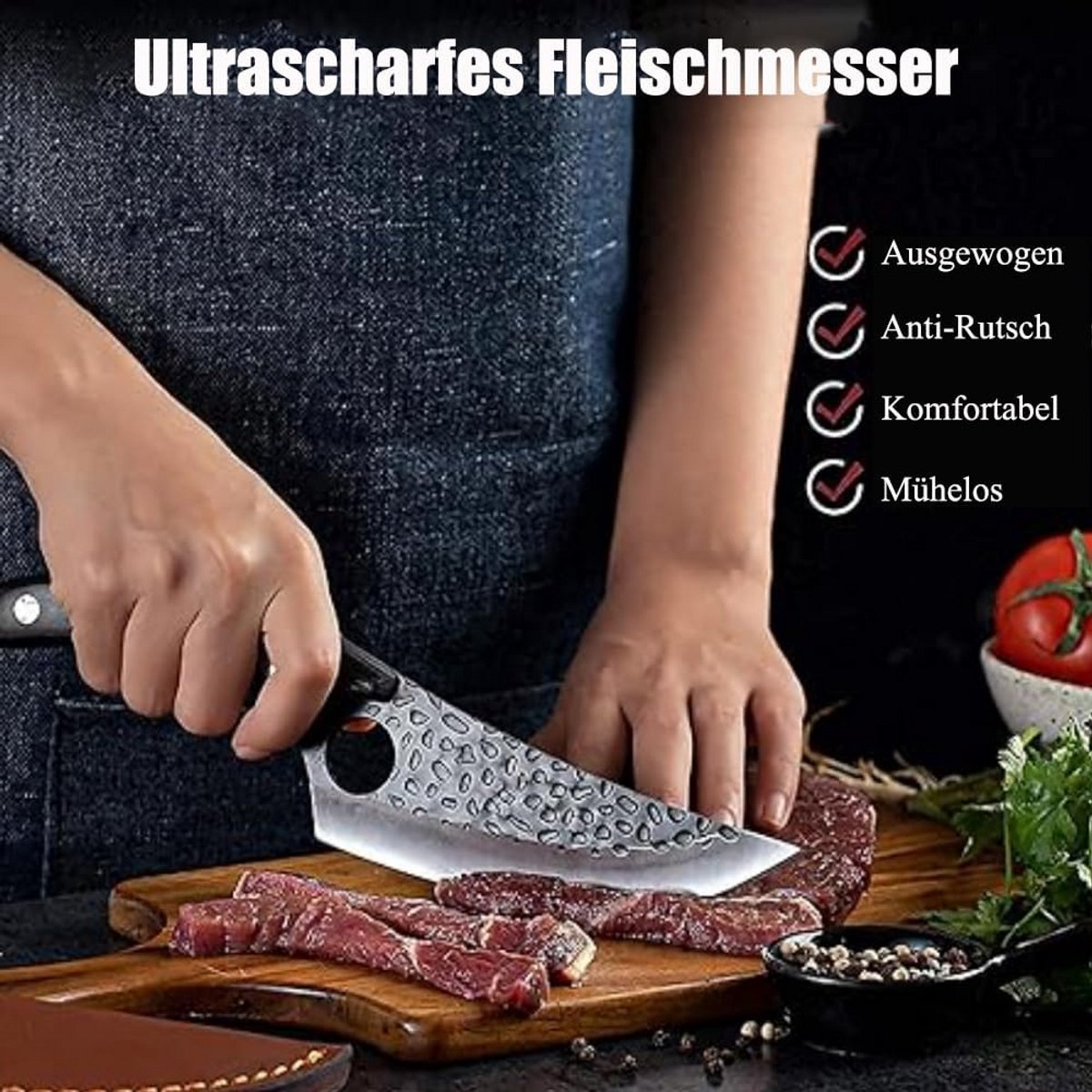 Professioneel Koksmes 15 cm - Scherpe Santokumessenset voor de Keuken