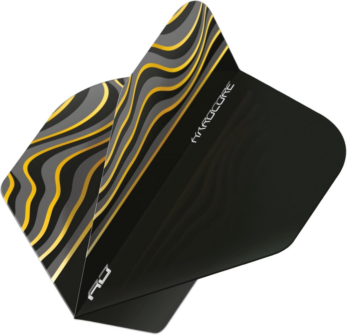 Hardcore Radical Black Wave Dart Flights - 12 Dart Flights in Total