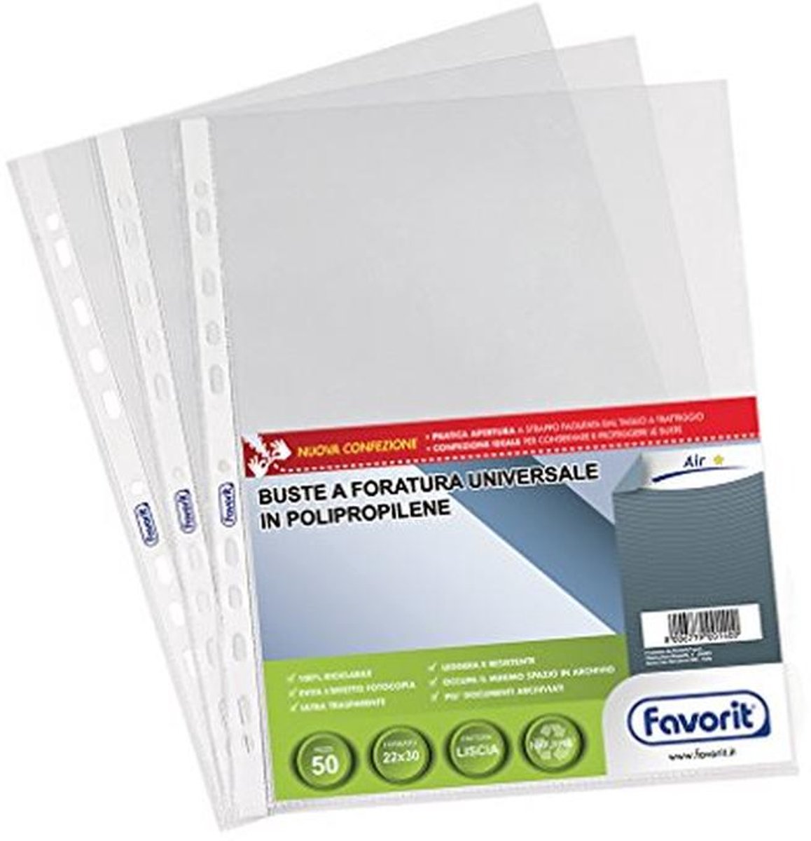 Universele tas 22 x 30 cm - 50 stuks - Glad afwerking