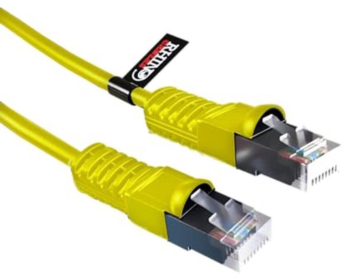 Afgeschermde Cat5e Ethernet-kabel - Snagless RJ45 Netwerkkabel, Gigabit Ftp, 1m Geel