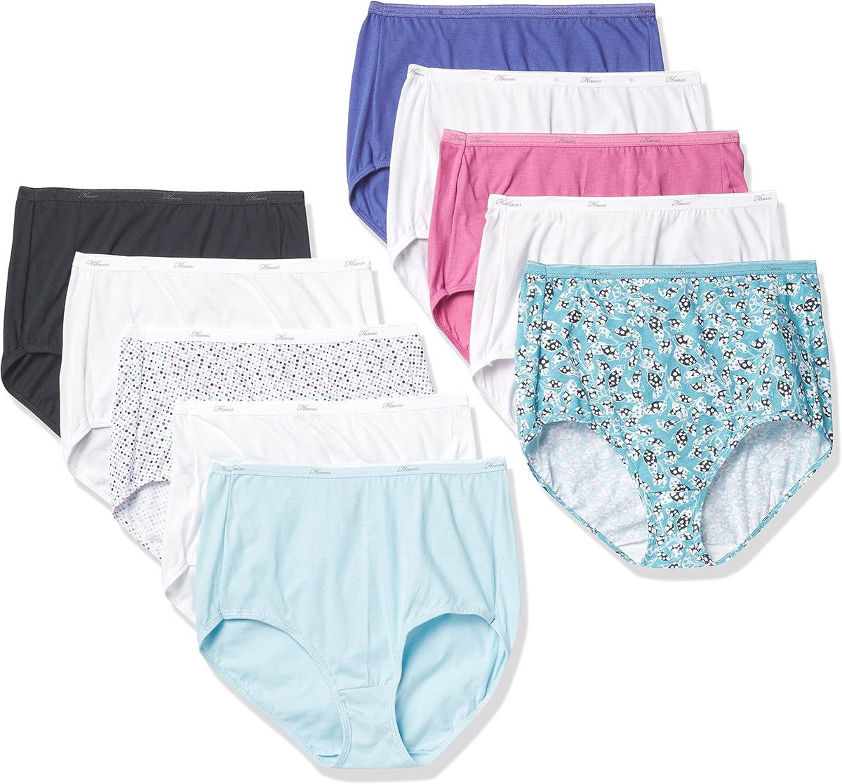 Hoge Taille Katoenen Onderbroeken voor Dames - 10 Stuks - Diverse Kleuren