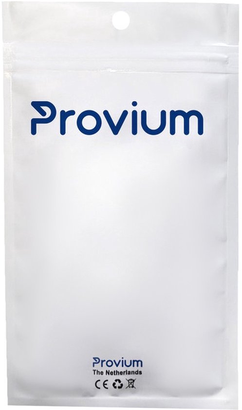 Witte verpakking van Provium met logo en keurmerken.