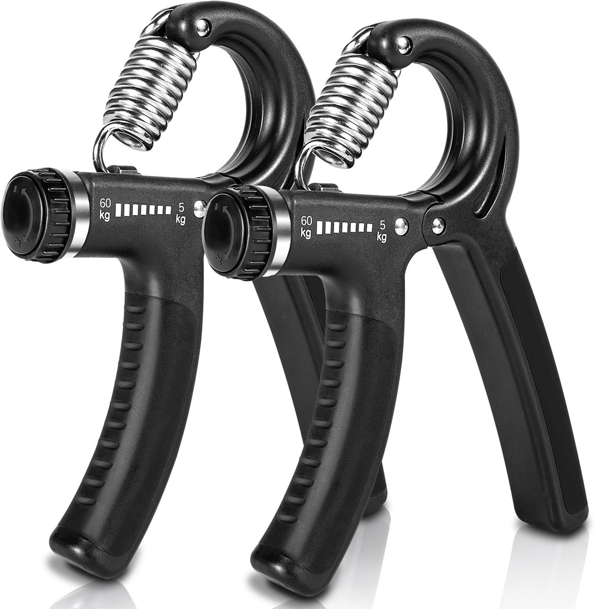IMPERATORIS® Handknijper - Handtrainer - Knijphalter - Verstelbare Weerstand - Voor Fitness en Revalidatie - Onderarm Trainer - Anti-slip - 2 Stuk