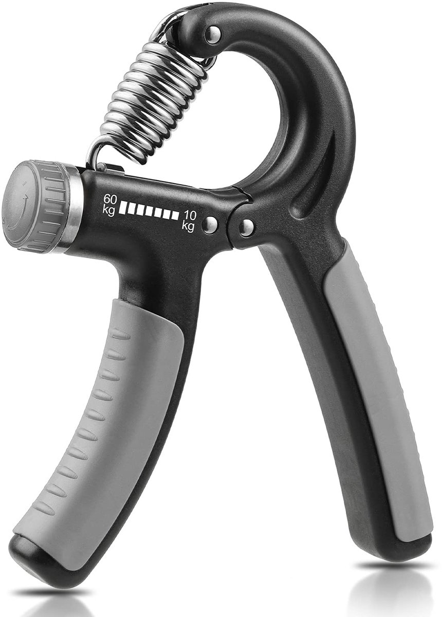 IMPERATORIS® Handknijper - Handtrainer - Knijphalter - Verstelbare Weerstand - Voor Fitness en Revalidatie - Onderarm Trainer - Anti-slip - 1 Stuk