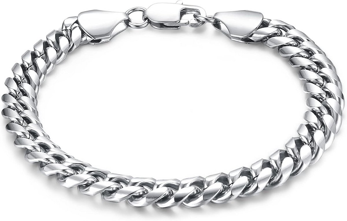 RVS Figaro Armband voor Heren en Dames - 5mm-9mm Dikke Schakelketting, Cadeauverpakking