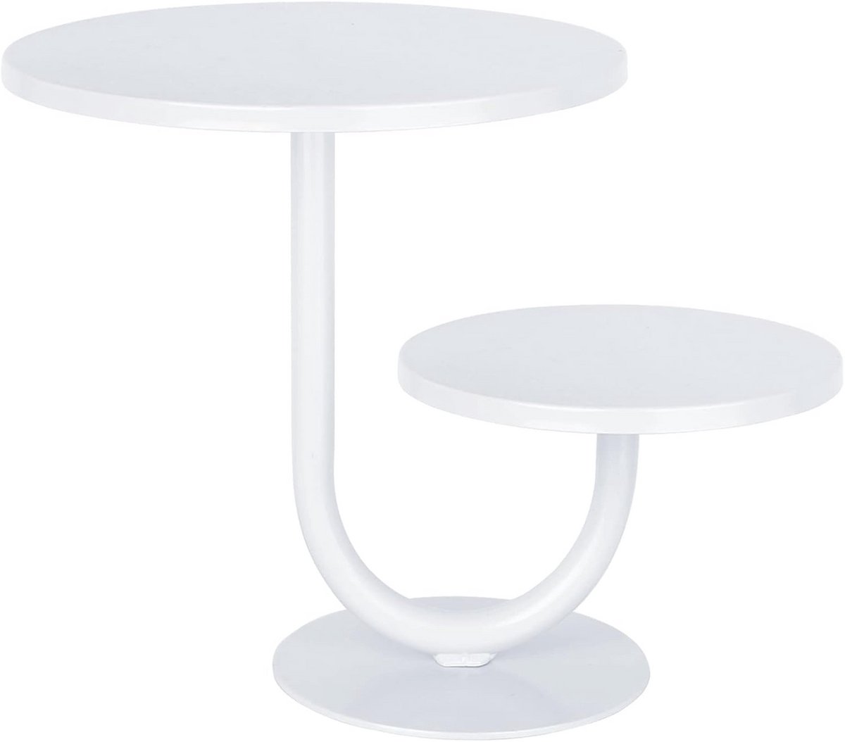 2-Tier Witte Cake Stand voor Verjaardagsfeest en Baby Shower