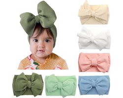 Zachte Katoenen Muts Tulband voor Pasgeboren Baby Meisjes Jongens 0-12 Maanden Set