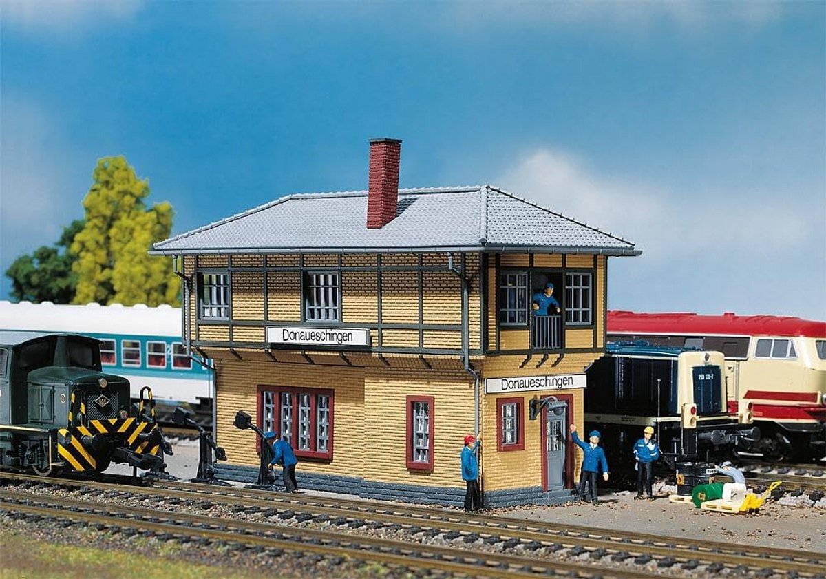 H0 Modelspoor Stelwerk Gebouw voor Spoorbaan in Donaueschingen Stijl