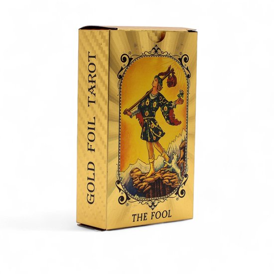 Tarotkaartenset met blauwe en gouden folie - All Seeing Eye - met boekje